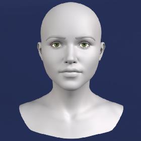 3D模型-Realistic Female Head 3d Model